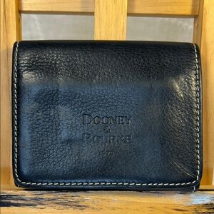 Dooney and Bourke black leather trifold wallet